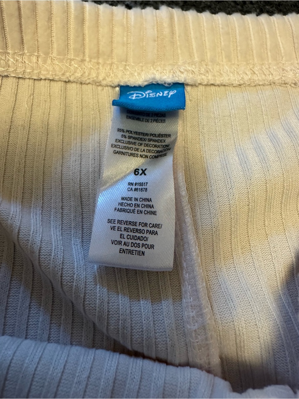Disney Aristocats Marie Girls Sweatshirt & Ribbed Wide-Leg Pants Set Size 6X - Picture 7 of 7